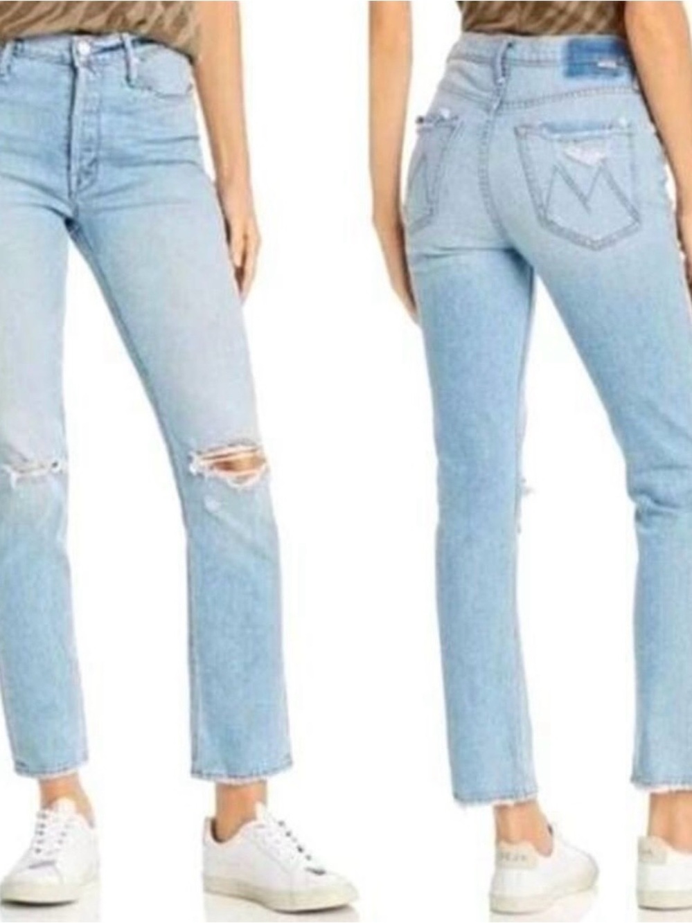 MOTHER SUPERIOR Denim The Dazzler Button Fly Ankle Really Intoxicated 26